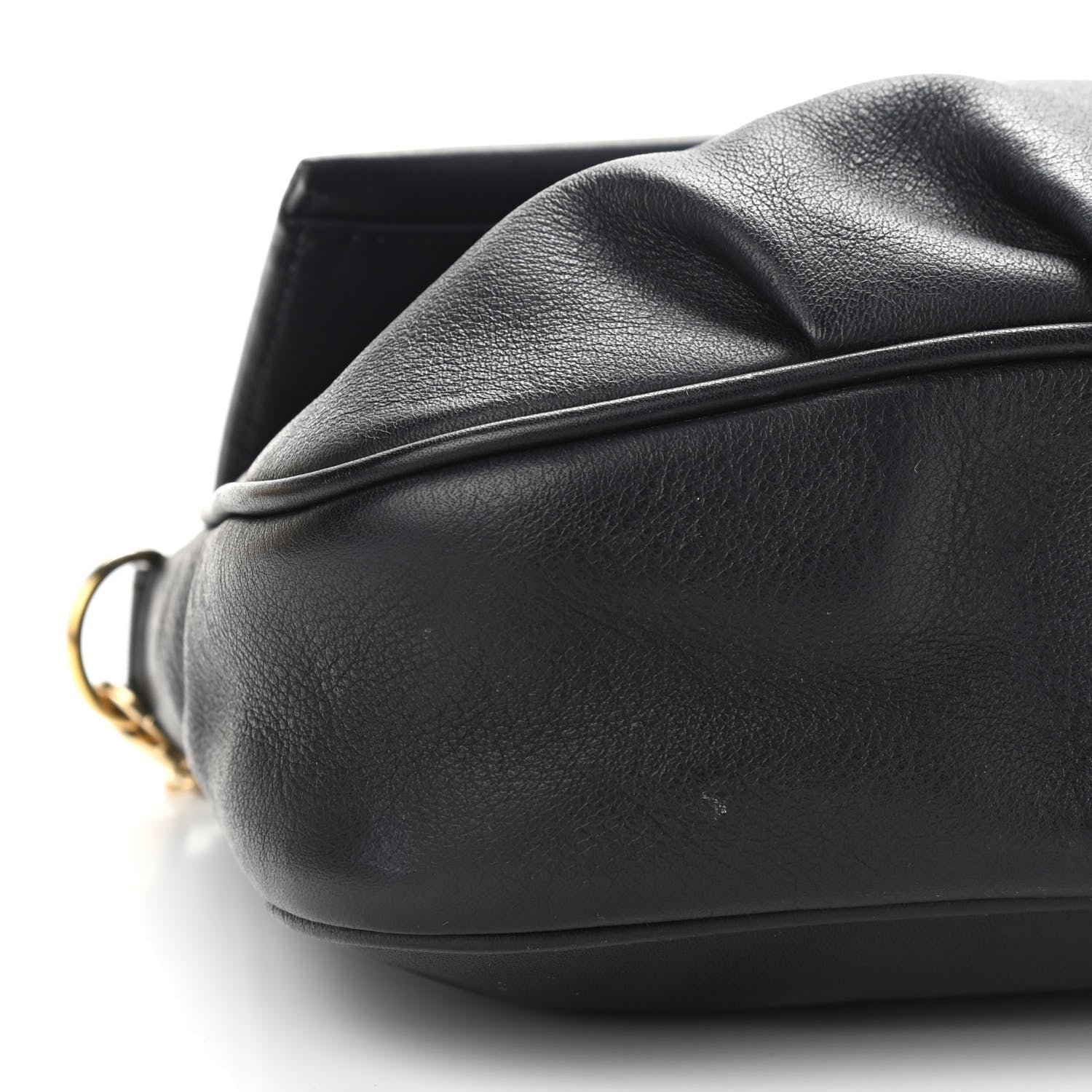 Fendi Vitello Flamingo Enamel Fendista Pouchette Crossbody Black 9 of 13