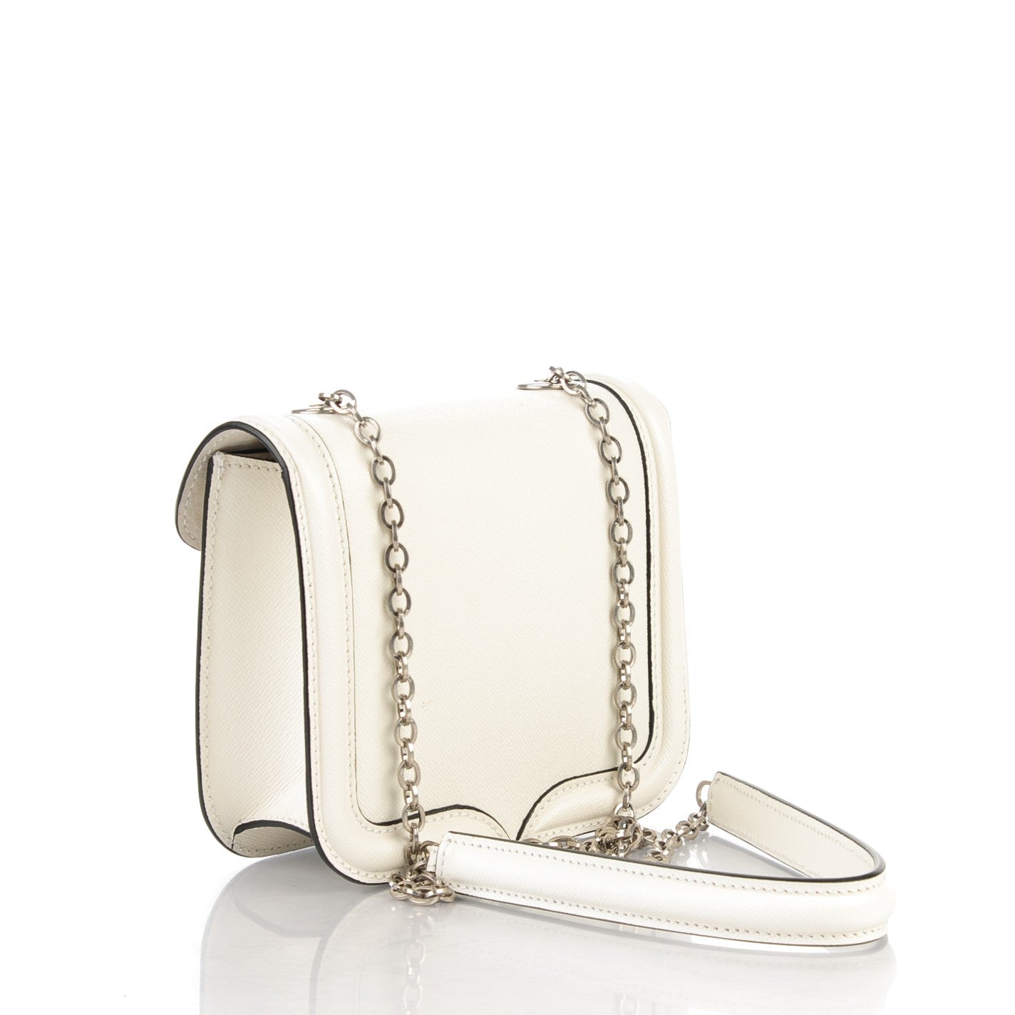 Alexander McQueen Saffiano Mini Heroine Chain Satchel White 3 of 8