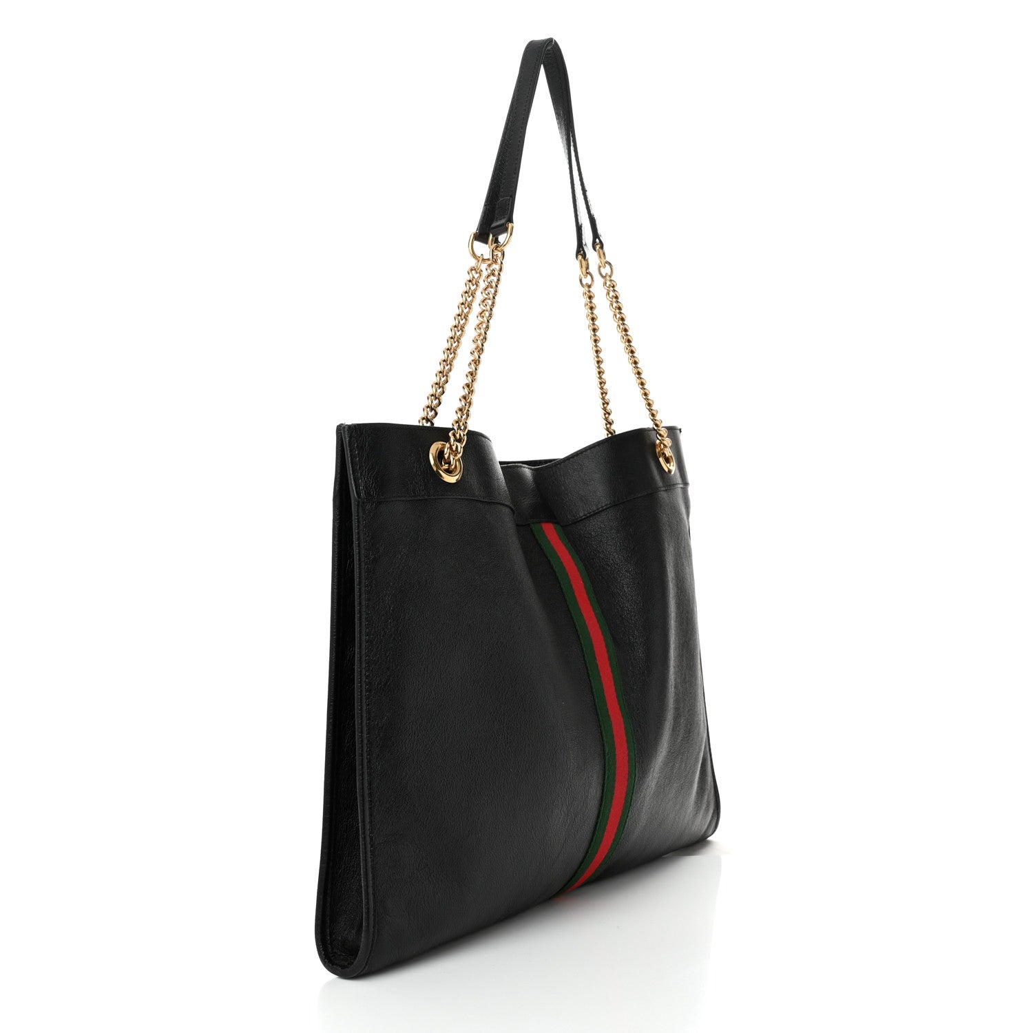 Gucci Calfskin Large Rajah Chain Tote Black 4 of 11