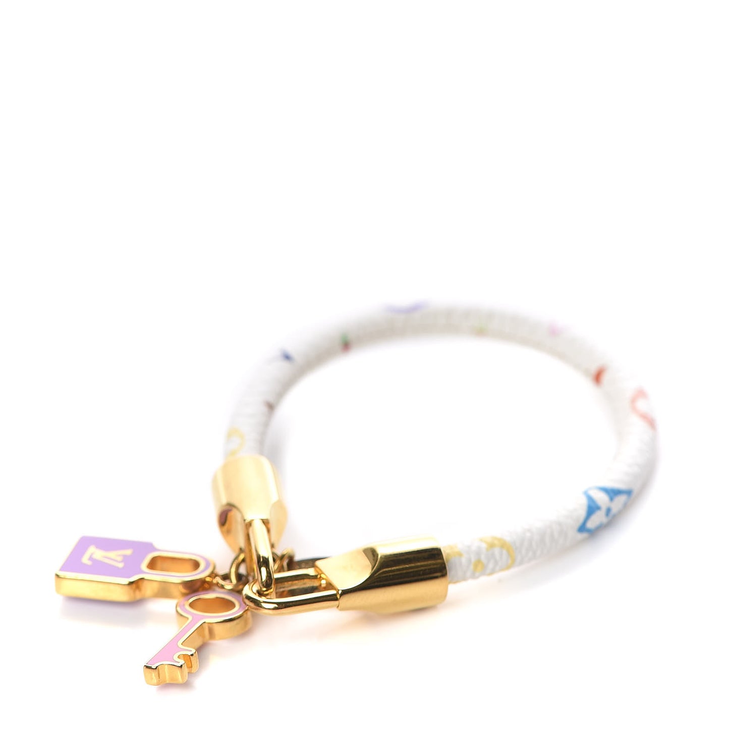Monogram Multicolor Luck It Bracelet 17 White