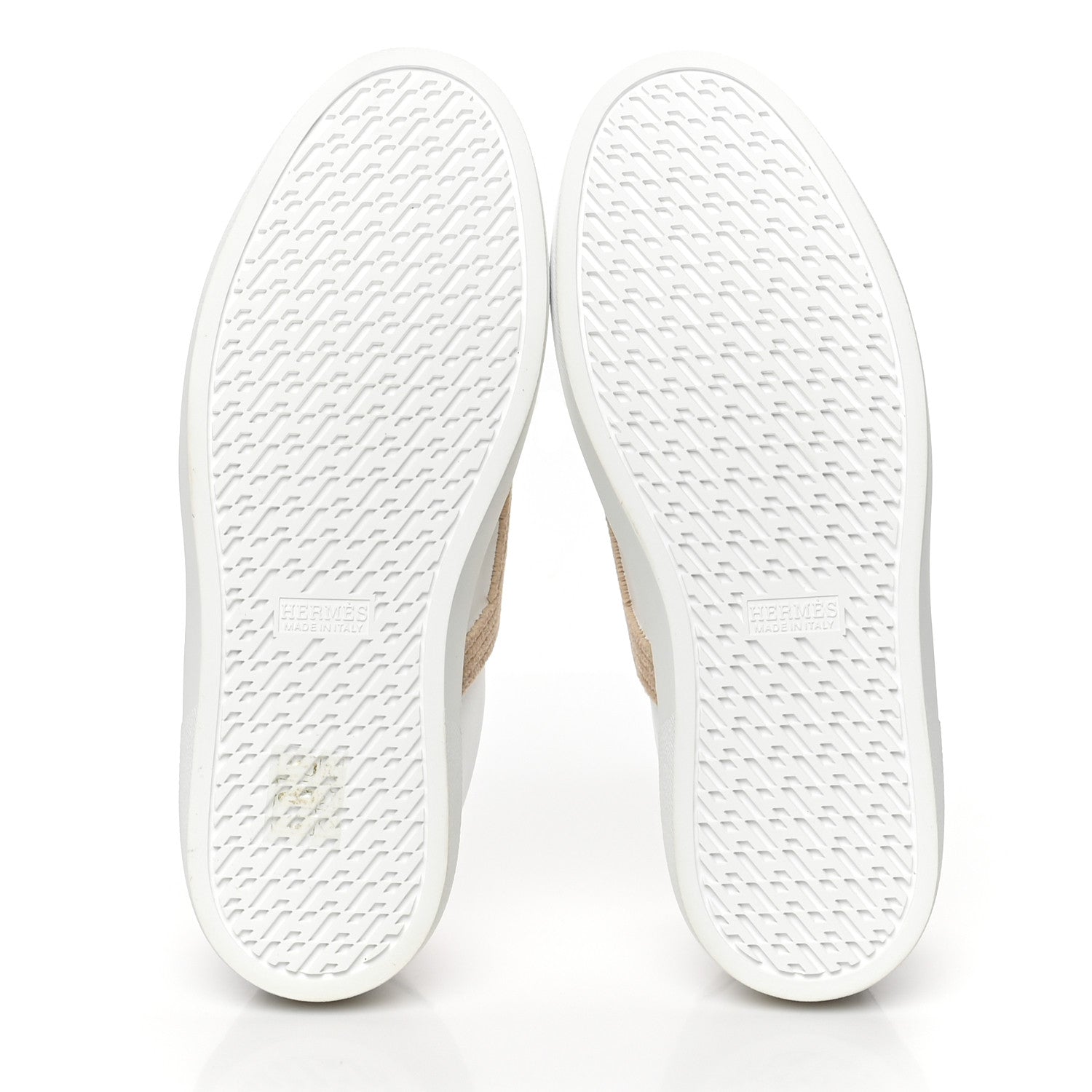 Hermes Calfskin Woolskin Womens Avantage Sneakers 36.5 White 5 of 7