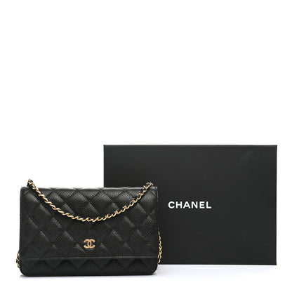 Chanel Caviar Quilted Wallet On Chain WOC Black 12 of 12