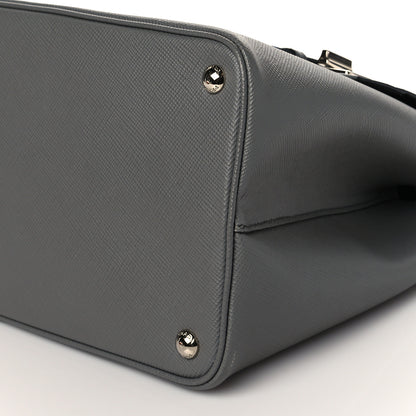 Prada Saffiano Cuir Convertible Top Handle Tote Marmo 9 of 9