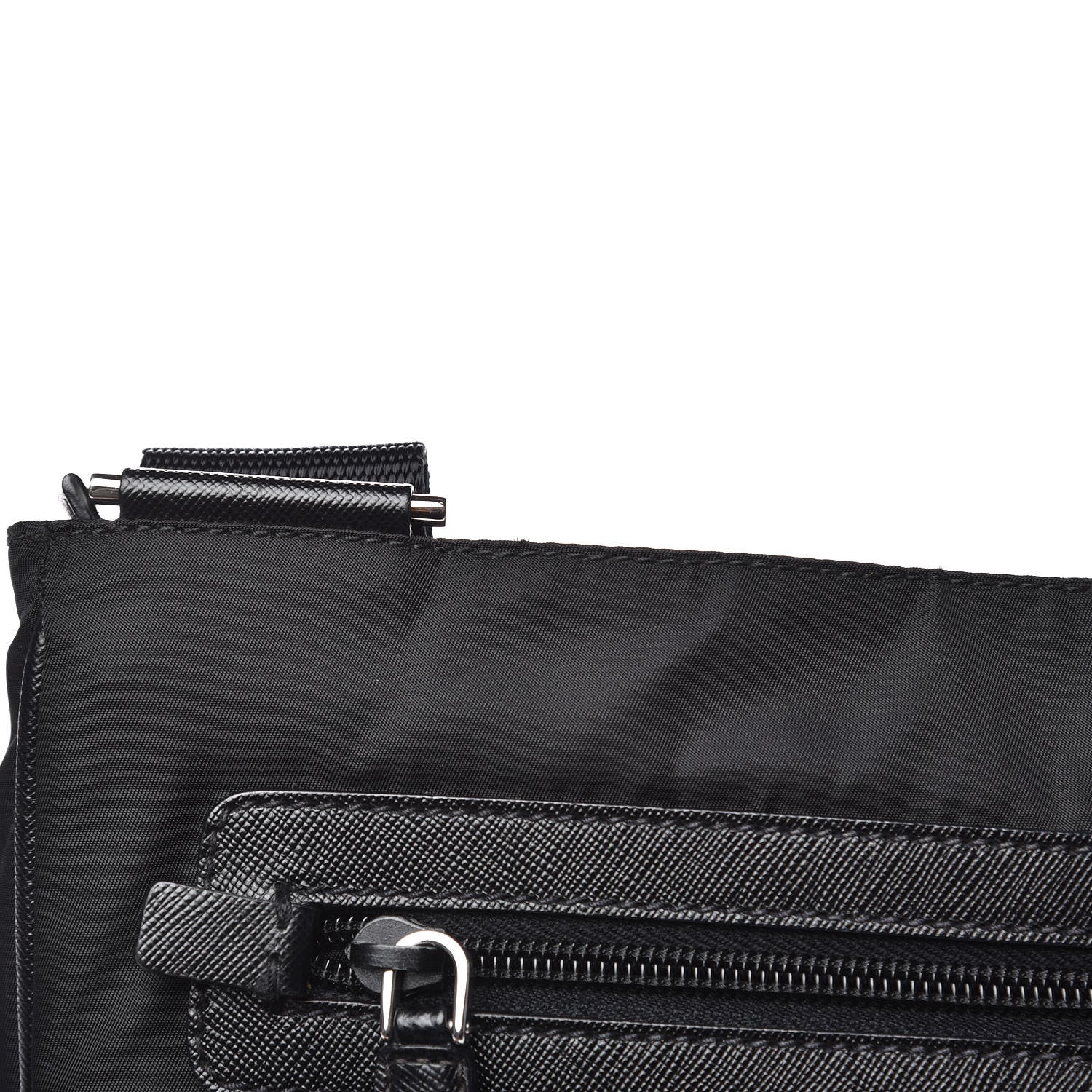 Prada Nylon Flat Messenger Bag Black 8 of 10