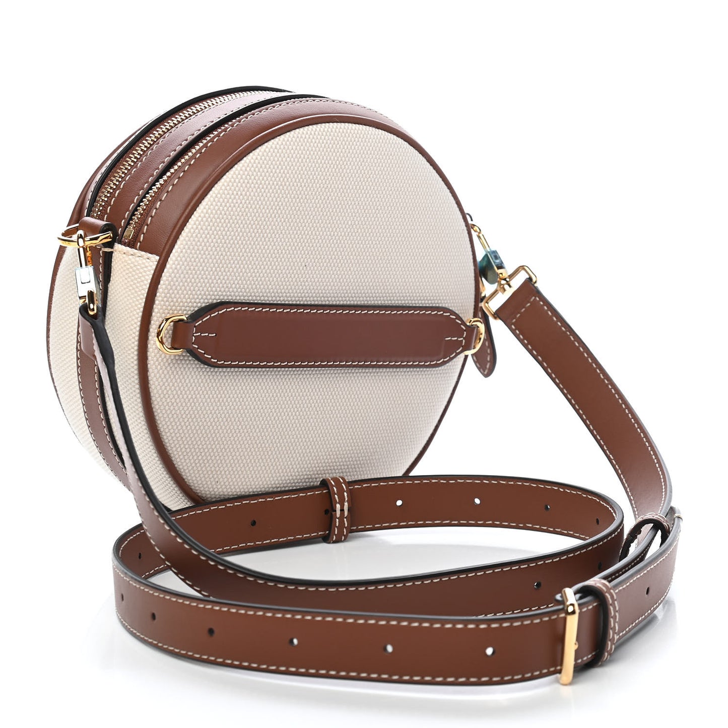 Canvas Calfskin Louise Bag Natural