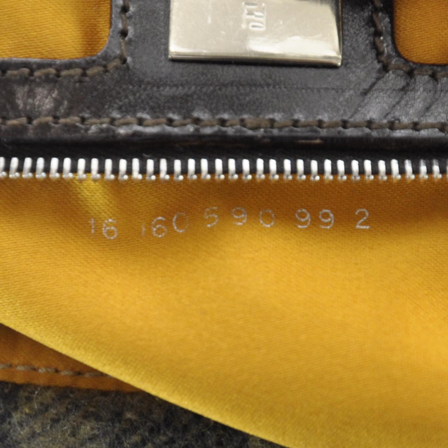 Fendi Wool Zucca Embroidered Baguette Multicolor 8 of 8