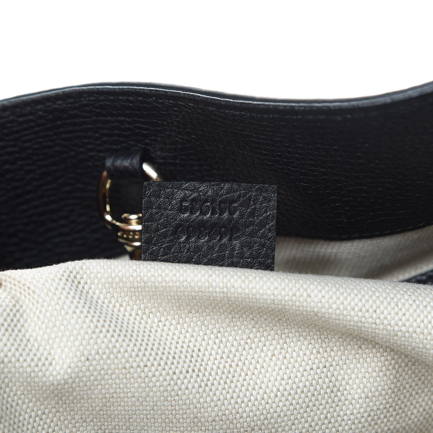 Gucci Pebbled Calfskin Medium Soho Chain Shoulder Bag Black 7 of 10