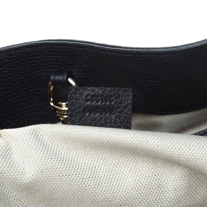 Gucci Pebbled Calfskin Medium Soho Chain Shoulder Bag Black 7 of 10