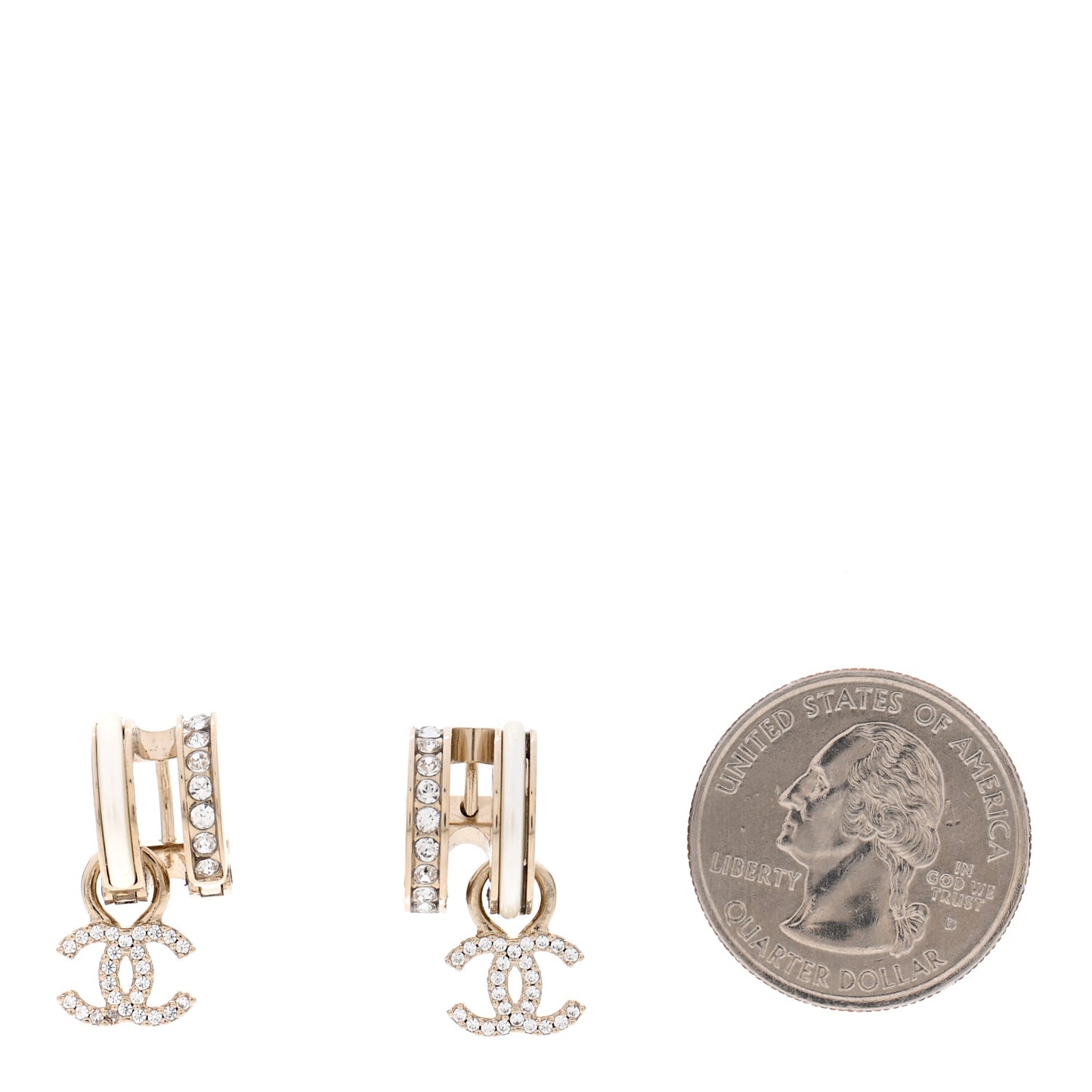 Crystal CC Cuff Earring Gold
