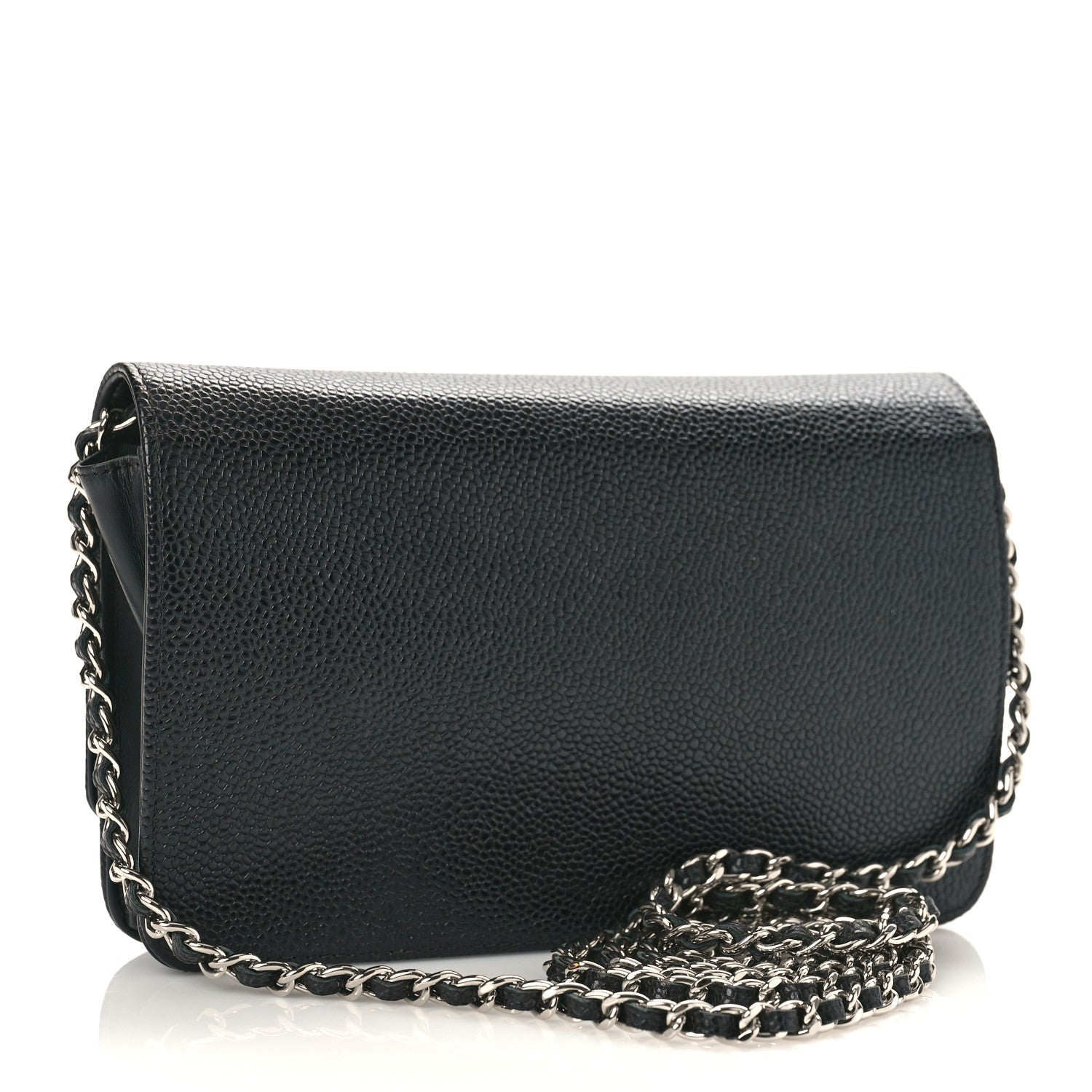 Chanel Caviar Timeless CC Wallet on Chain WOC Black 3 of 10