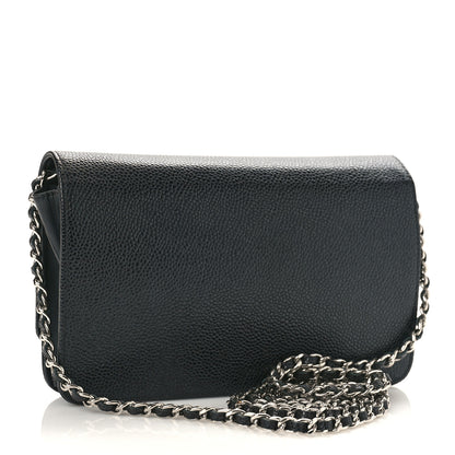 Chanel Caviar Timeless CC Wallet on Chain WOC Black 3 of 10