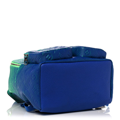 Louis Vuitton Taurillon Illusion Multipockets Backpack Bleu Vert 4 of 9