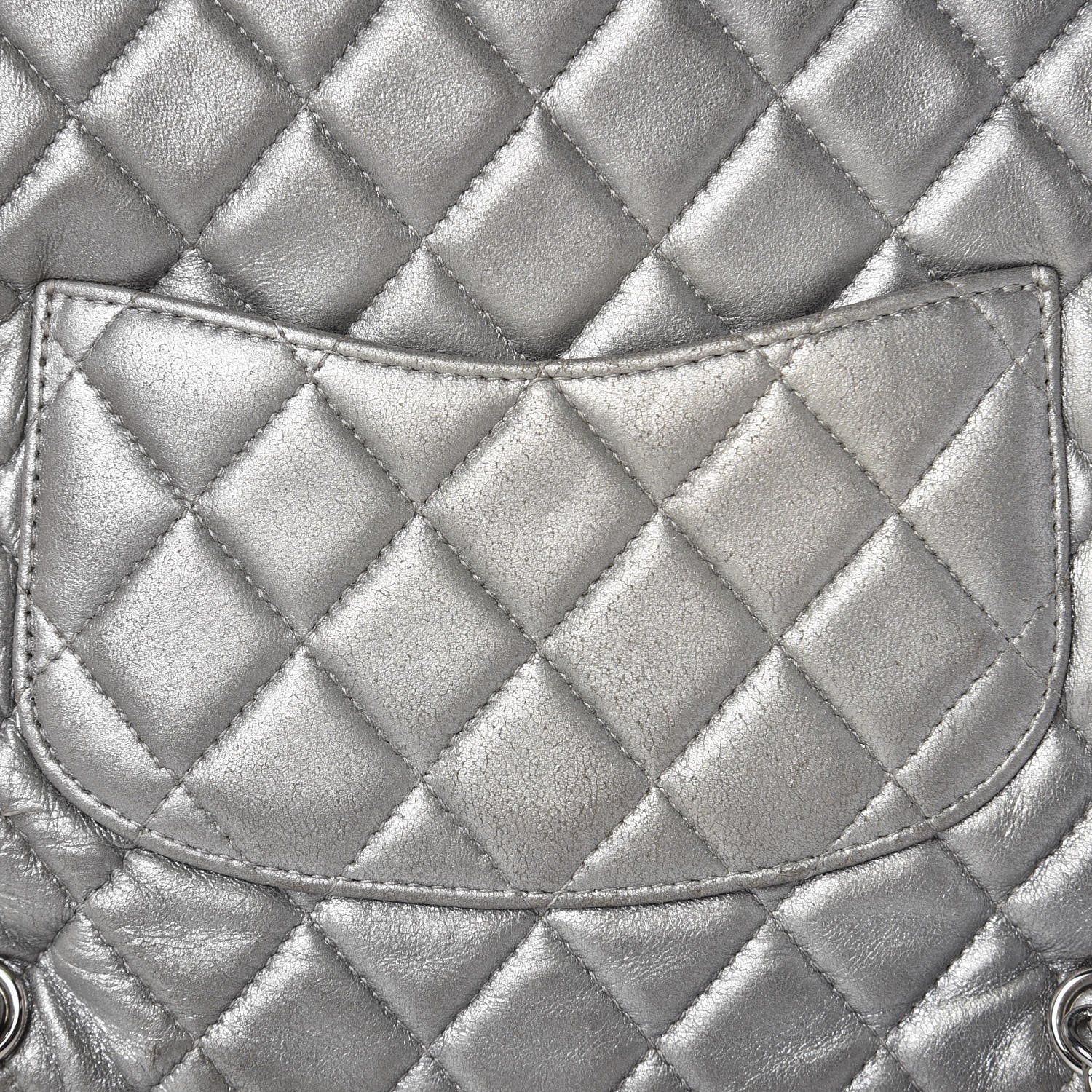 Chanel Metallic Lambskin Quilted Large In Seoul Backpack Silver 8 of 11