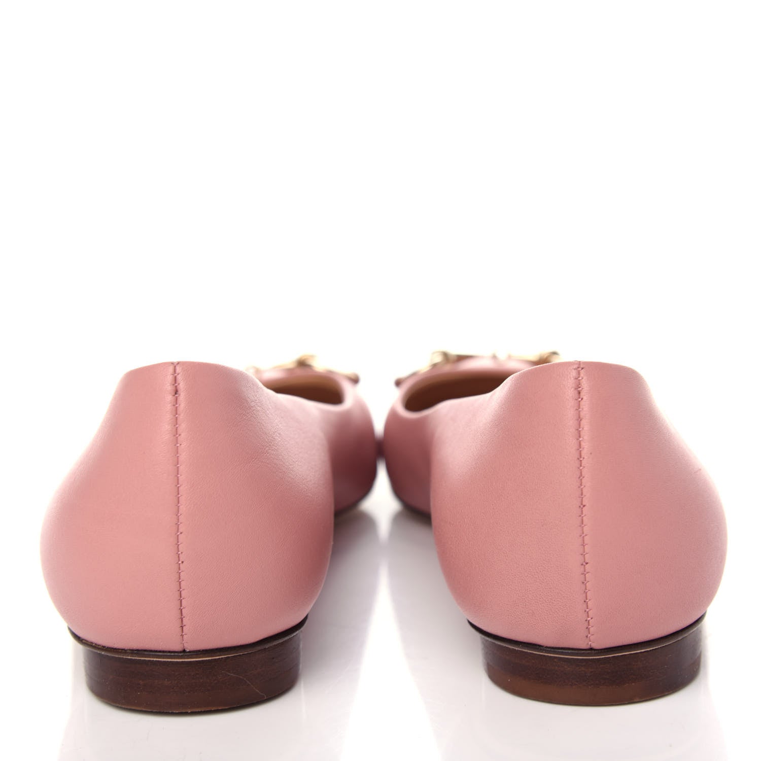 Gucci Calfskin Horsebit Ballerina Flats 35.5 Soft Pink 6 of 11