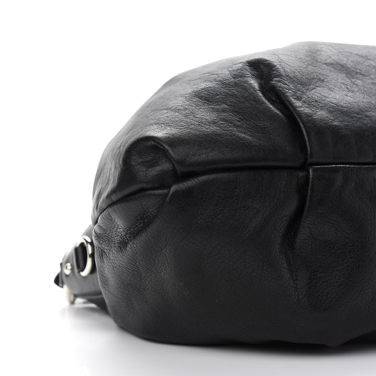 Prada Soft Calfskin Pleated Hobo Black 7 of 9