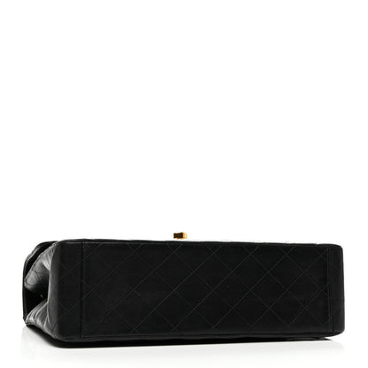 Chanel Lambskin Quilted XL Jumbo Single Flap Black 4 of 10