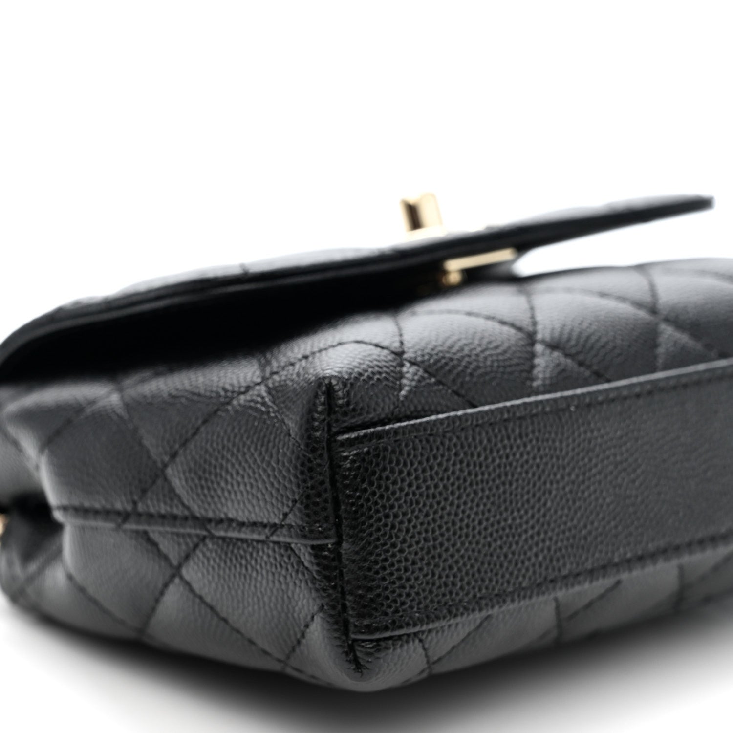 Chanel Caviar Quilted Coco Handle Clutch With Chain Black 8 of 10