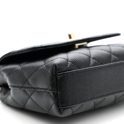 Chanel Caviar Quilted Coco Handle Clutch With Chain Black 8 of 10