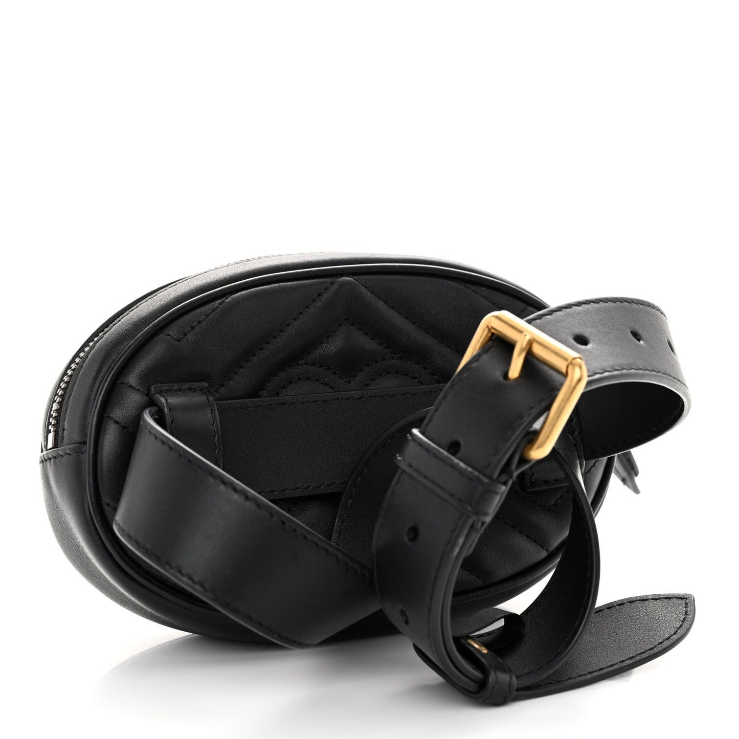Calfskin Matelasse GG Marmont Belt Bag 75 30 Black