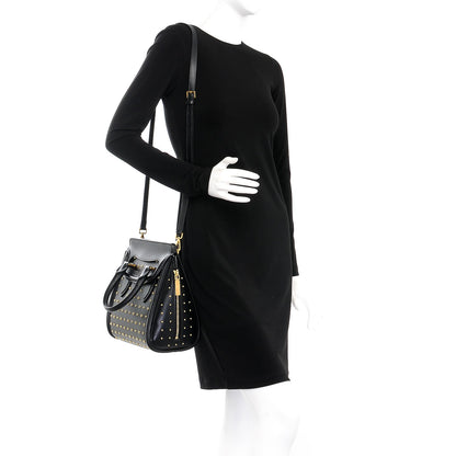 Alexander McQueen Calfskin Studded Small Heroine Black 2 of 9