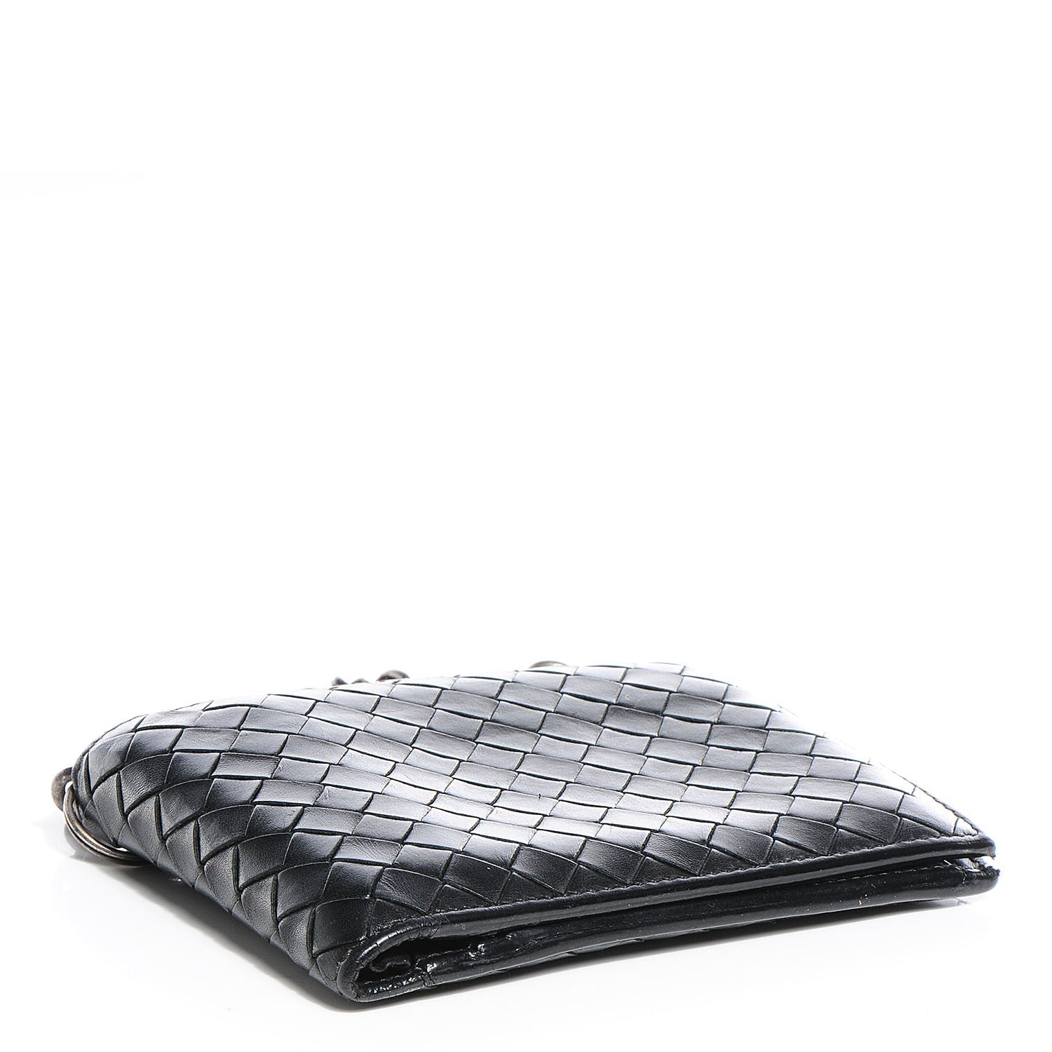 Bottega Veneta Nappa Intrecciato Chain Bi-Fold Wallet Nero Black 4 of 8