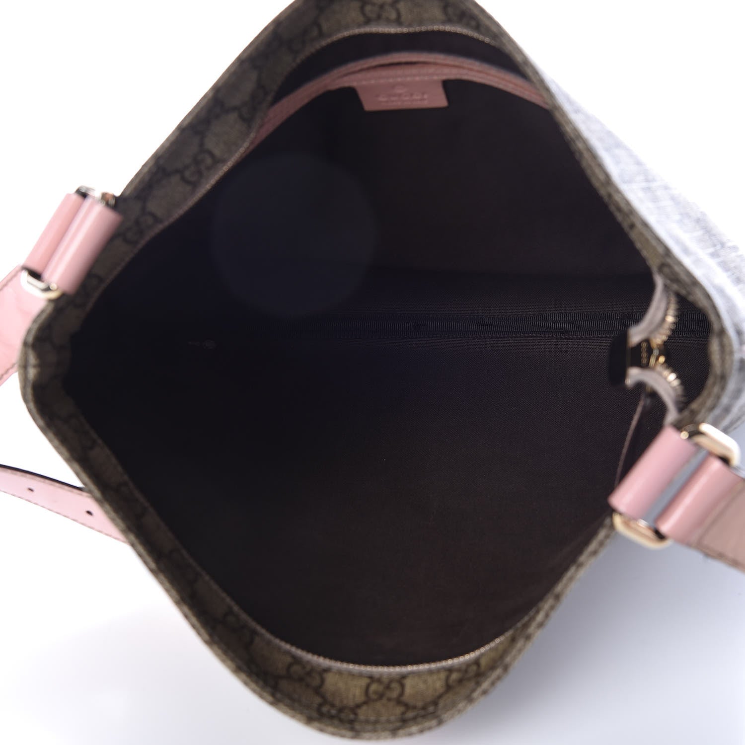 Gucci GG Supreme Monogram Medium Flat Messenger Bag Light Pink 5 of 12