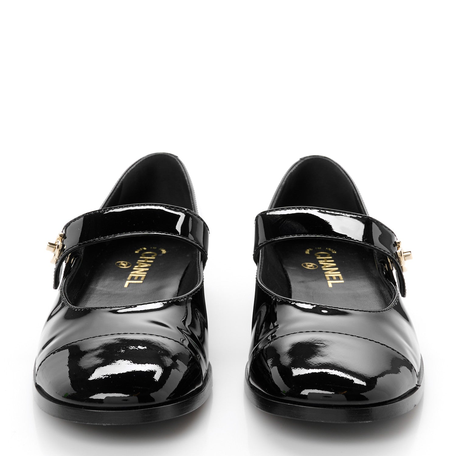 Chanel Patent Calfskin Mary Janes Flats 39 Black 3 of 12
