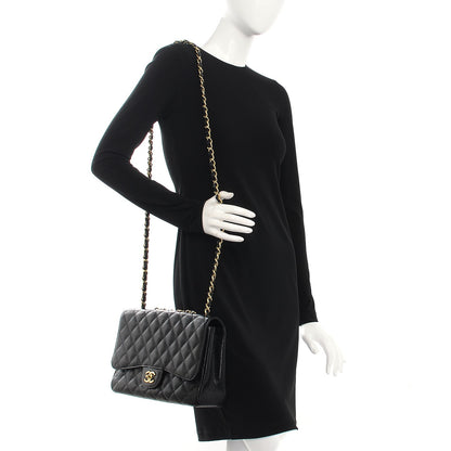 Chanel Caviar Quilted Jumbo Single Flap Black 2 of 8