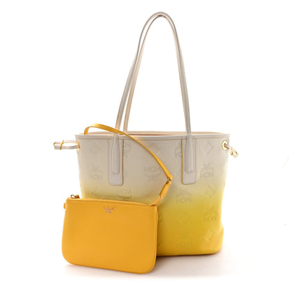 MCM Calfskin Ottomar Gradation Liz Shopper Tote Old Gold 3 of 12