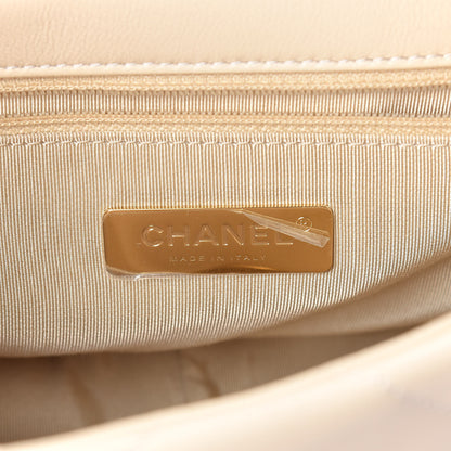Chanel Goatskin Quilted Medium 19 Flap Beige 6 of 11