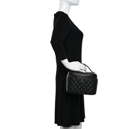 Chanel Caviar Quilted Large Vanity Pouch Black 2 of 12