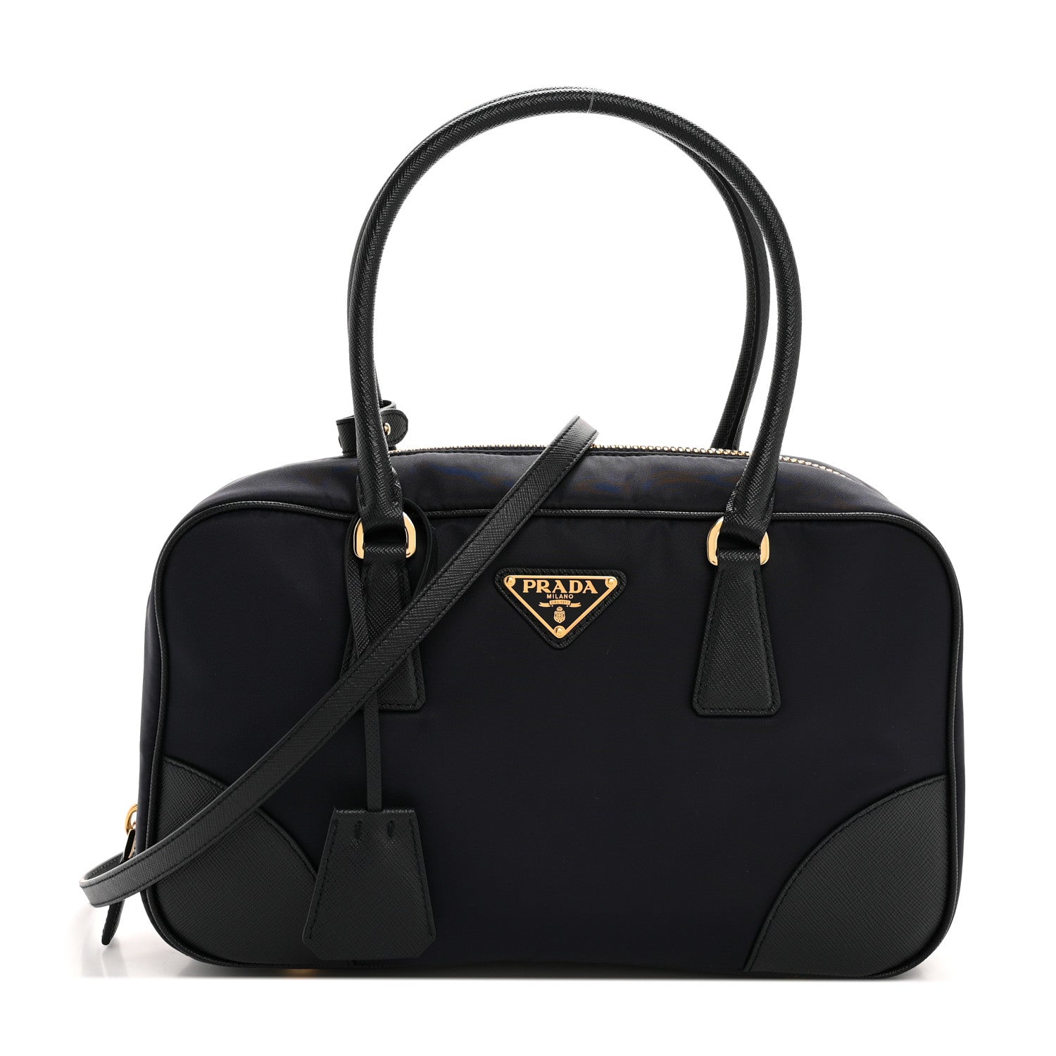 Prada Re-Nylon Saffiano Medium Re-Edition 1978 Two Handle Bag Bleu 1 of 11