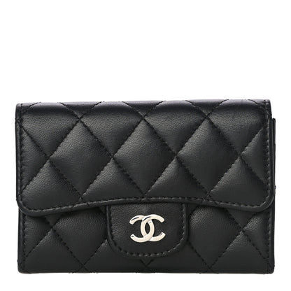 Chanel Lambskin Quilted Flap Card Holder Black 1 of 13