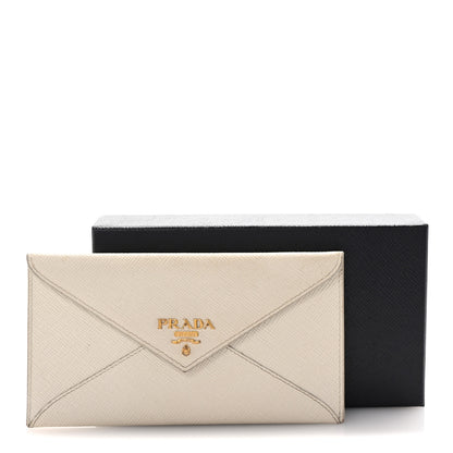 Prada Saffiano Envelope Wallet Talco 8 of 8