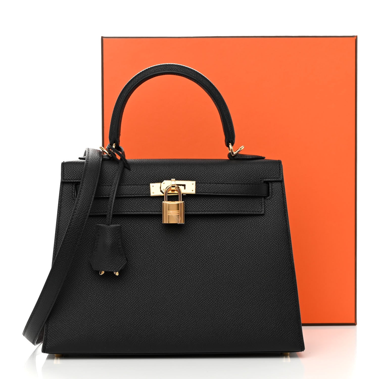 Hermes Epsom Kelly Sellier 25 Black 10 of 10