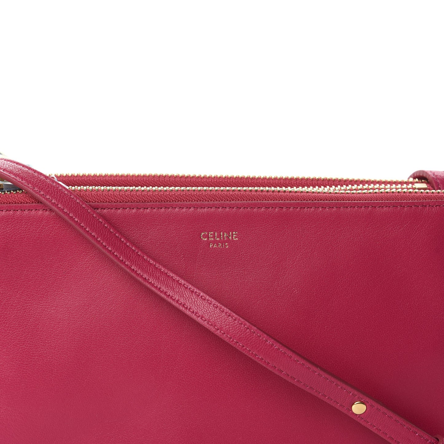 Lambskin Small Trio Crossbody Bag Fuchsia