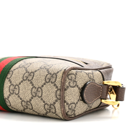 Gucci GG Supreme Monogram Web Mini Ophidia Shoulder Bag Brown 10 of 13