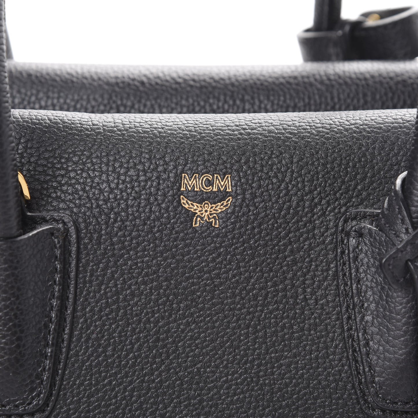 Grained Calfskin Medium Milla Tote Black