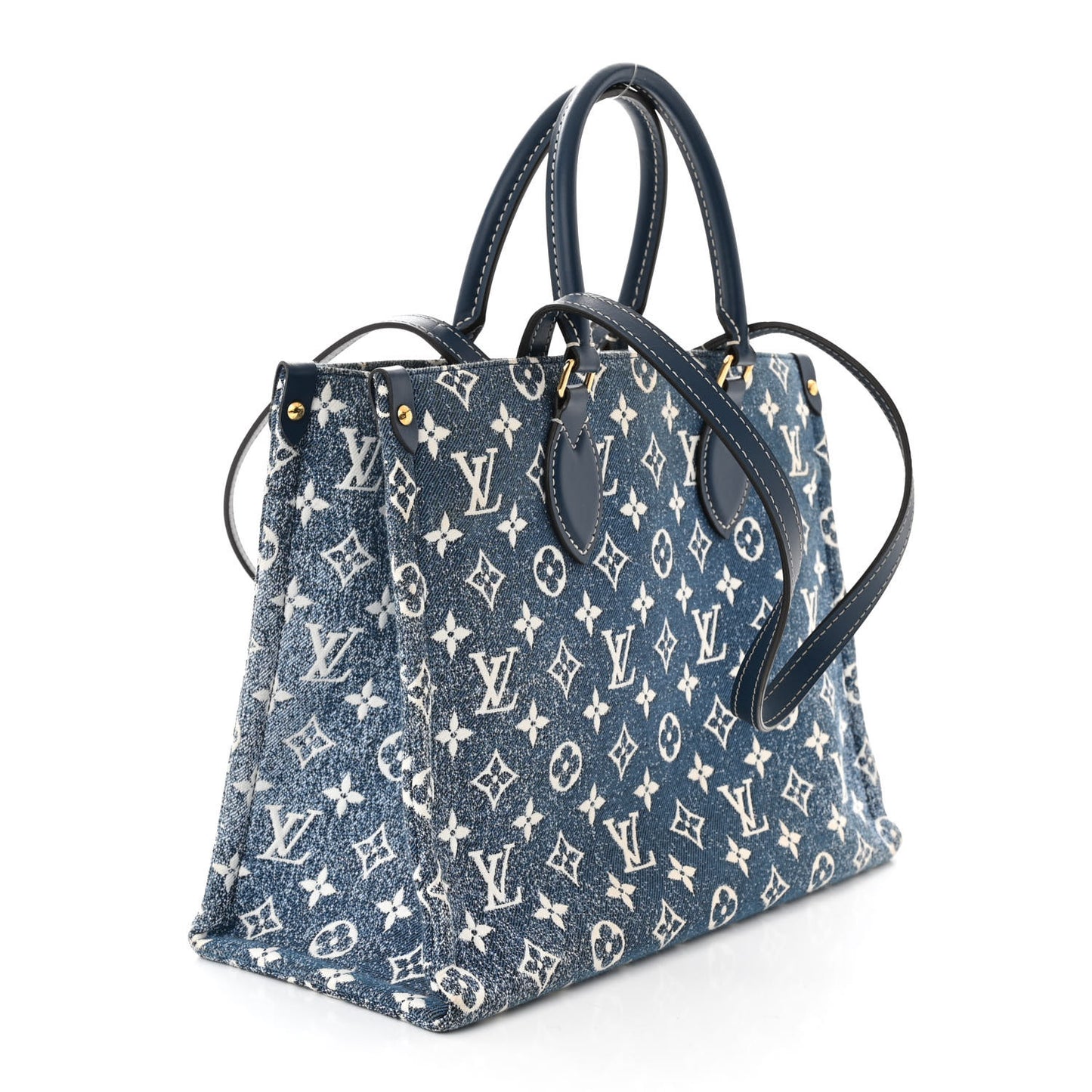 Monogram Jacquard Denim Onthego MM Bleu