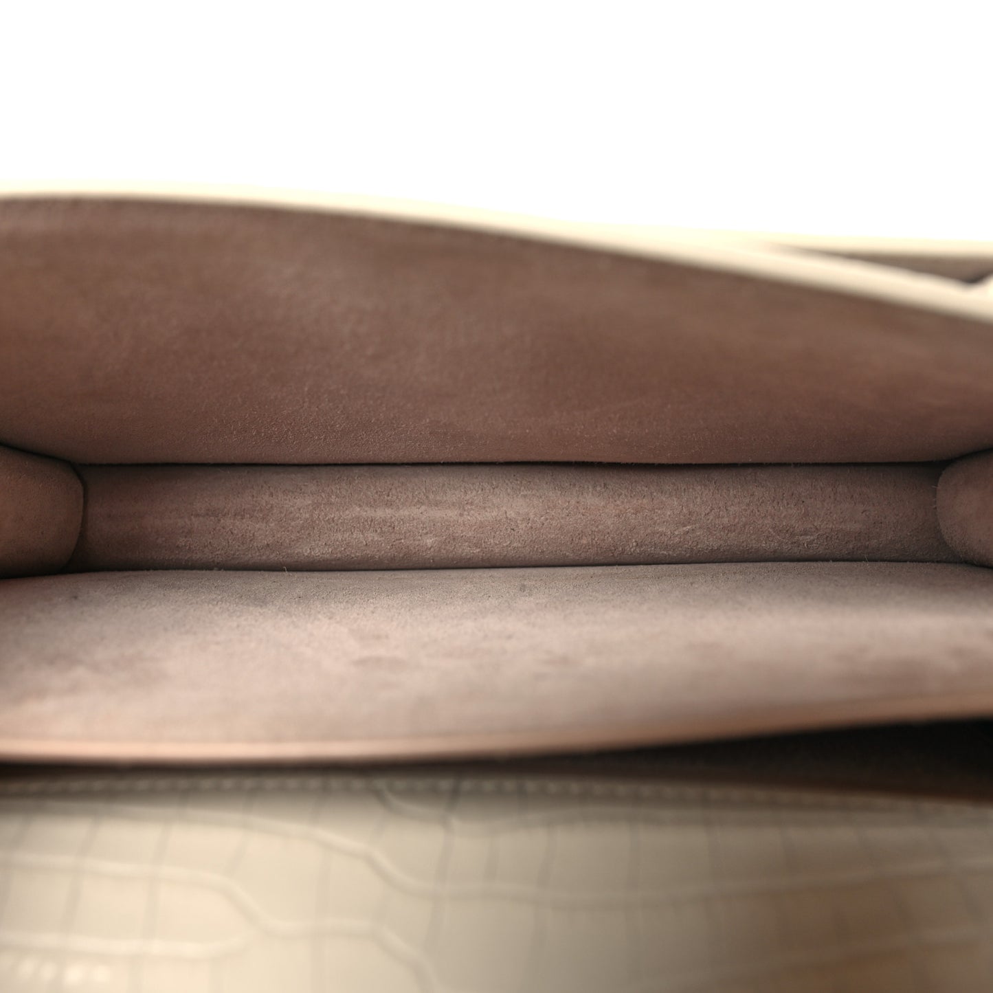 Calfskin Crocodile Embossed Medium Monogram Sunset Blanc Vintage