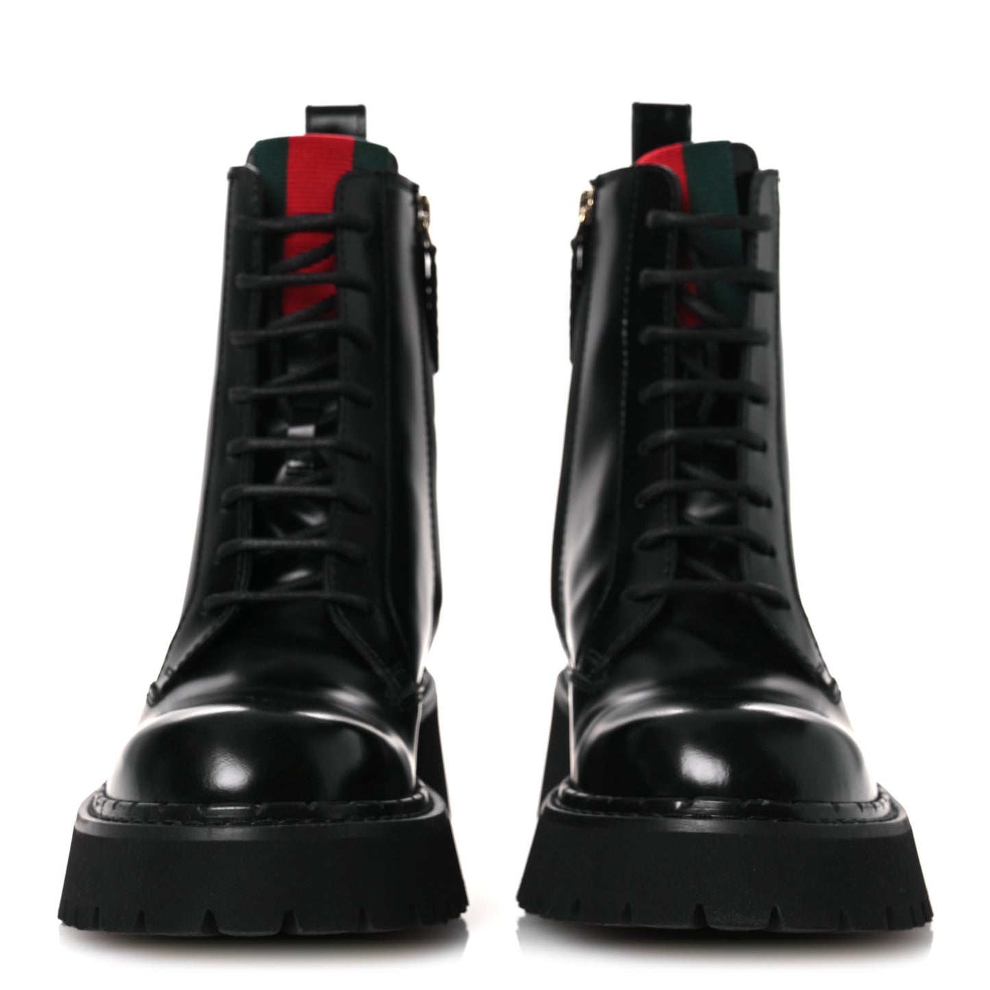 Spice Lux Nappa Web Combat Boots 36 Black