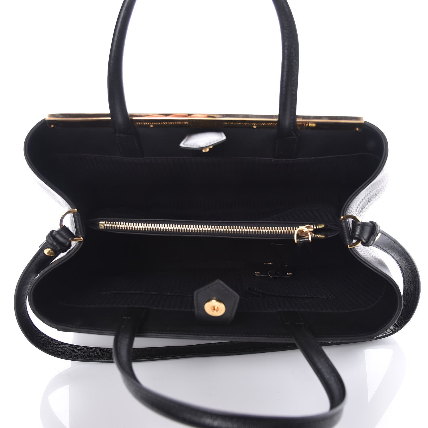 Fendi Vitello Elite Regular 2Jours Tote Black 6 of 12