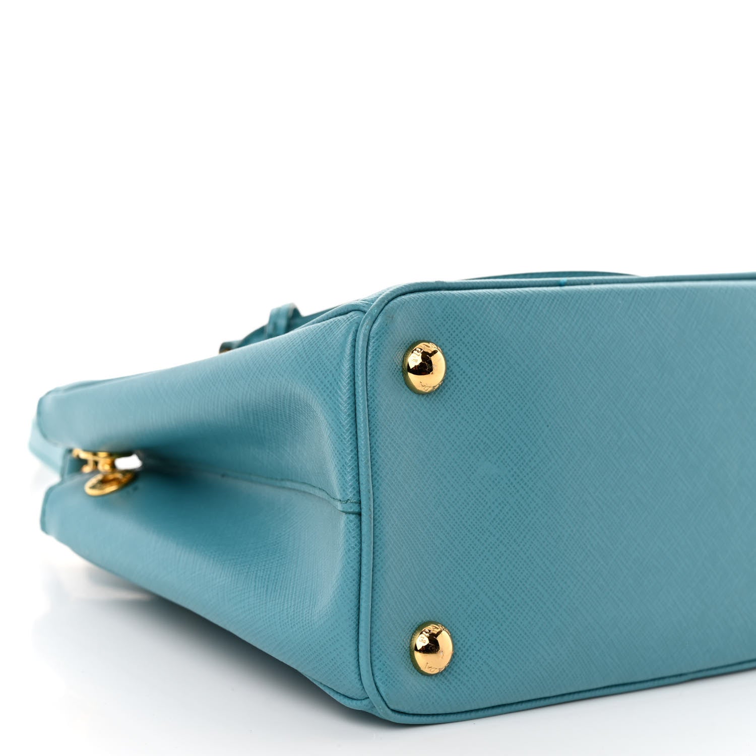 Prada Saffiano Lux Mini Galleria Double Zip Tote Turchese 8 of 10