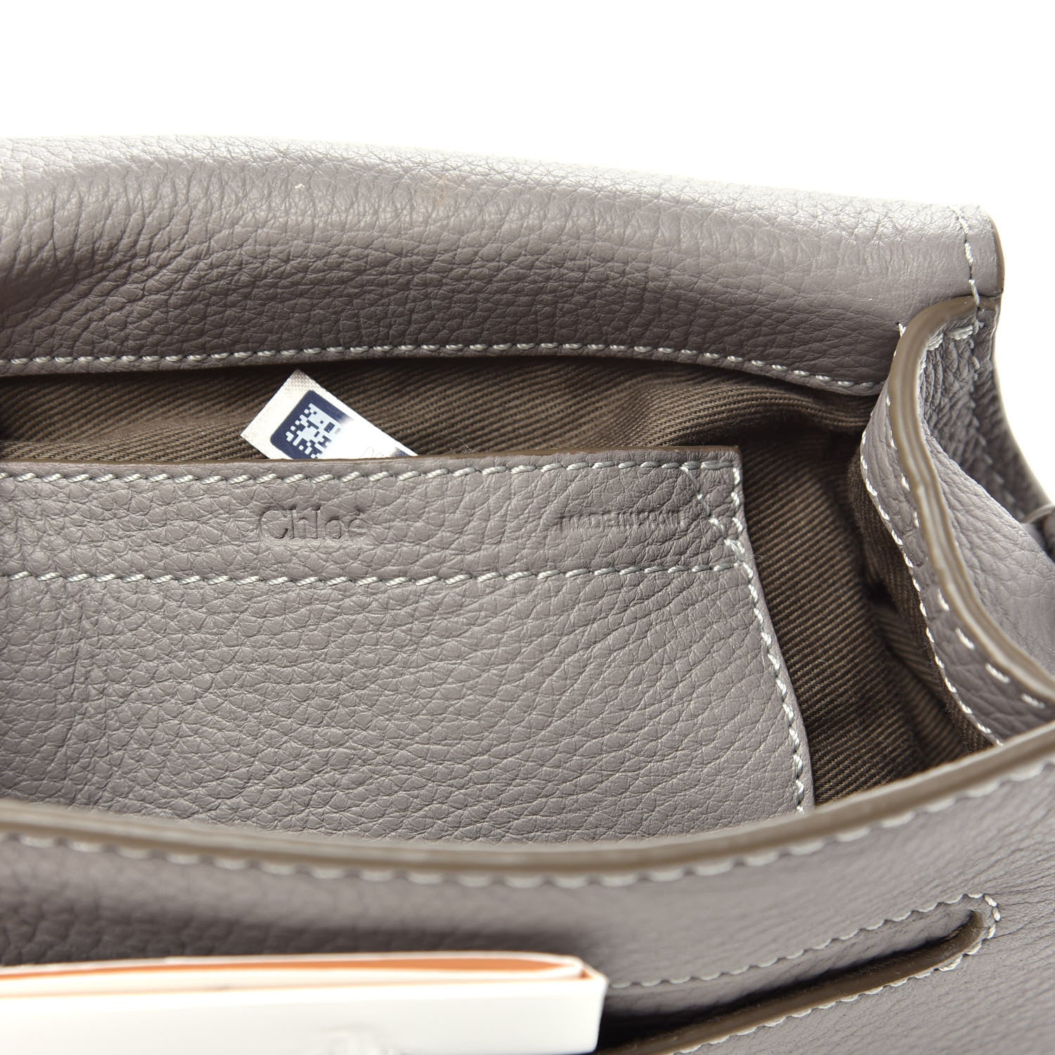 Chloe Calfskin Mini Marcie Round Crossbody Bag Cashmere Grey 6 of 9