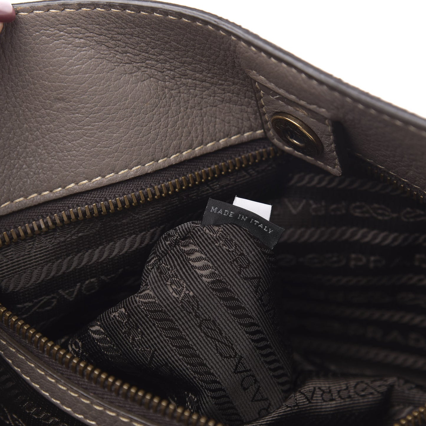 Cervo Deerskin Shoulder Bag Argilla