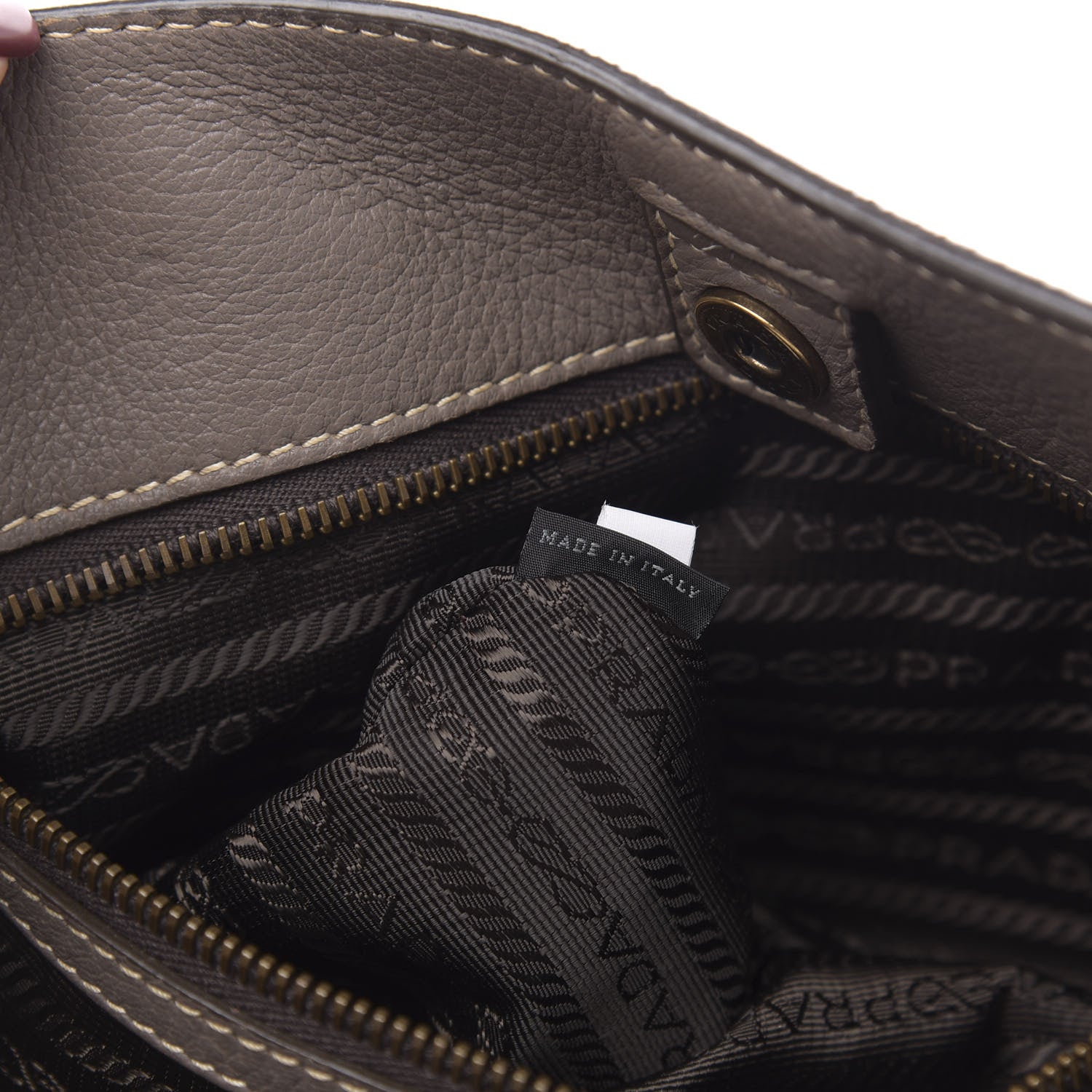 Prada Cervo Deerskin Shoulder Bag Argilla 7 of 13