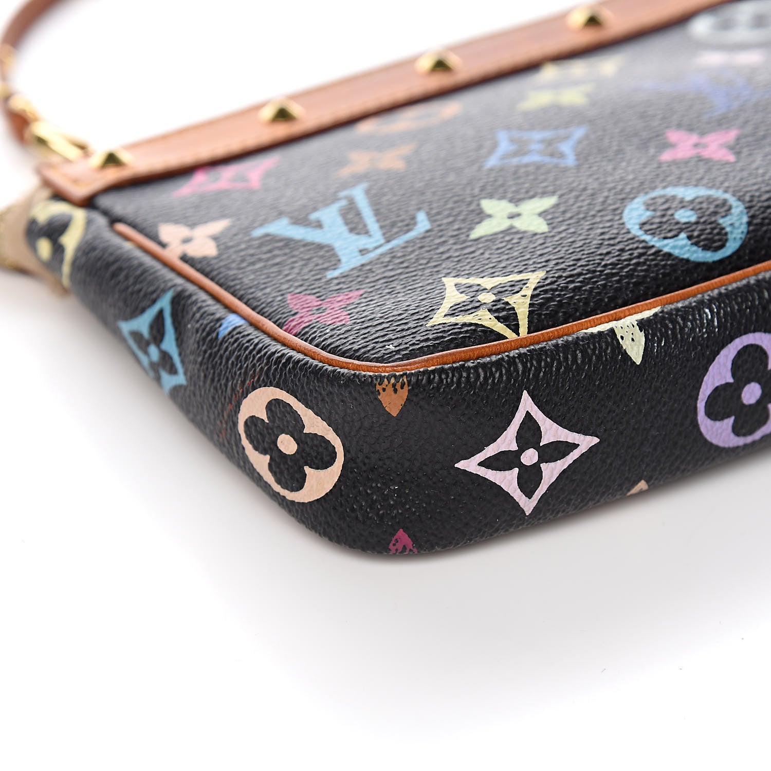 Louis Vuitton Monogram Multicolor Pochette Accessories Black 10 of 14
