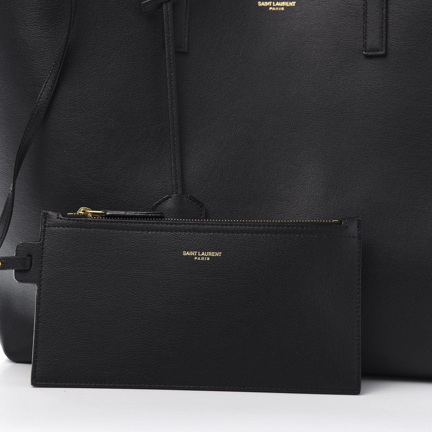 Calfskin Large Shopping Tote Black