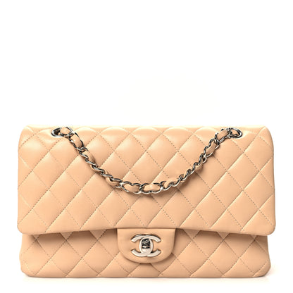 Chanel Lambskin Quilted Medium Double Flap Beige 1 of 15