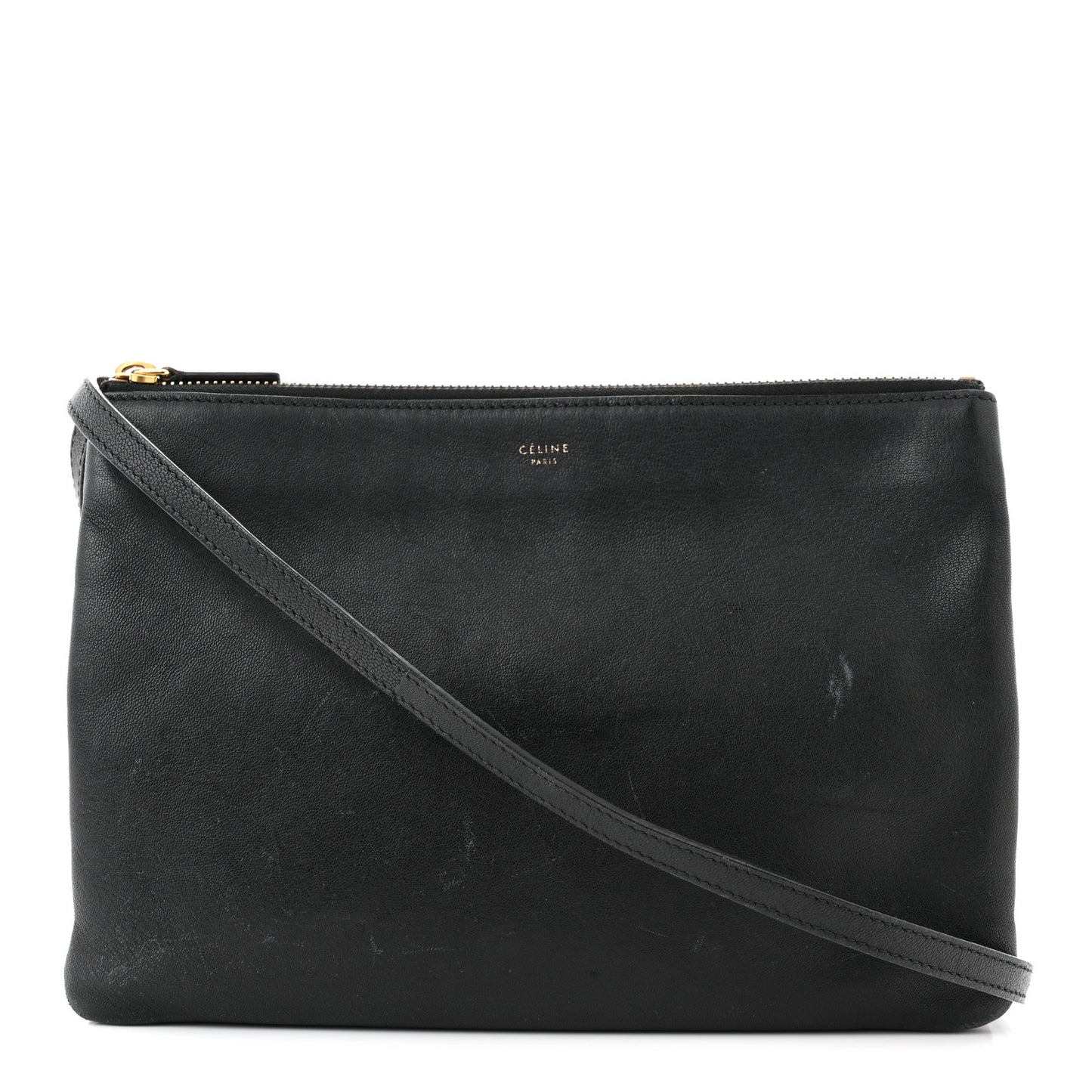 Lambskin Large Trio Crossbody Bag Black